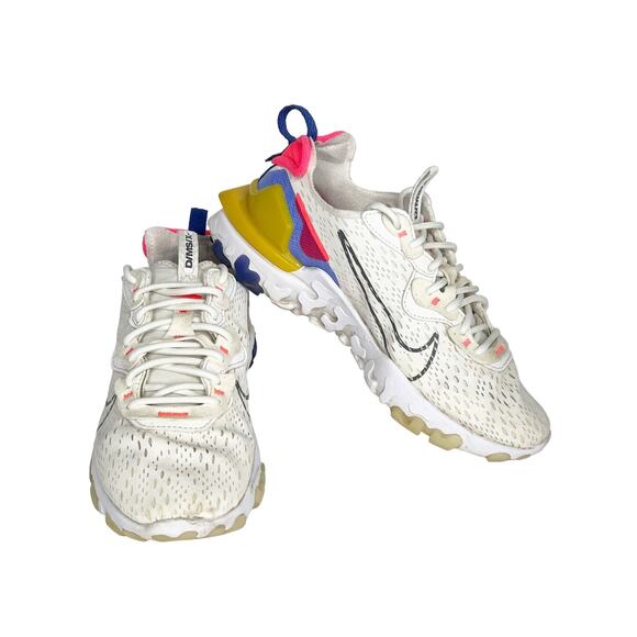 NIKE NSW React Vision Running Shoes White Astronomy Blue Womens Size US 7 UK 4.5 - Picture 2 of 11
